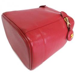 Pre Owned Chanel Red Caviar Cosmetic Vanity Bag