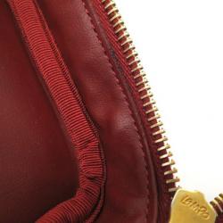 Pre Owned Chanel Red Caviar Cosmetic Vanity Bag