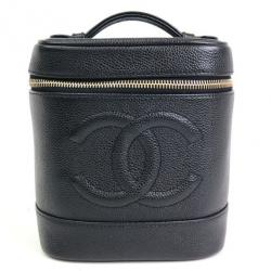 مملوكة مسبقًا Chanel Black Caviar Cosmetic Vanity Bag