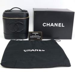مملوكة مسبقًا Chanel Black Caviar Cosmetic Vanity Bag