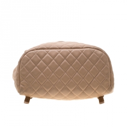 Pre Owned Chanel Beige Quilted Leather Urban Spirit Backpack