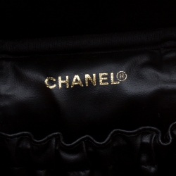Pre Owned Chanel Black Caviar Leather Cosmetic Vanity Bag