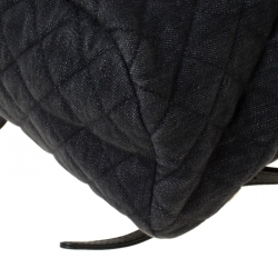 Pre Owned Chanel Blue Washed Denim Urban Spirit Backpack 