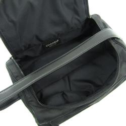 Pre Owned Chanel Black Nylon New Travel Line Vanity Bag