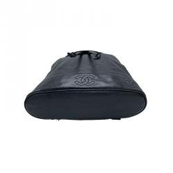 Pre Owned Chanel Black Leather CC Vintage Backpack