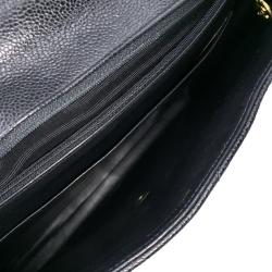 Chanel Black Quilted Leather Vintage Briefcase