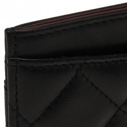 مملوكة مسبقًا Chanel Black Quilted Lambskin Classic Card Holder