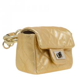 مملوكة مسبقًا Chanel Gold Quilted Leather Reissue 2.55 Limited Edition Ankle Bag