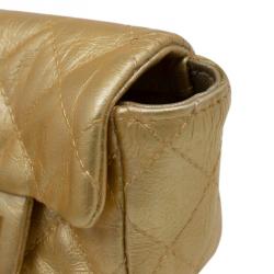 مملوكة مسبقًا Chanel Gold Quilted Leather Reissue 2.55 Limited Edition Ankle Bag