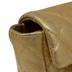 مملوكة مسبقًا Chanel Gold Quilted Leather Reissue 2.55 Limited Edition Ankle Bag