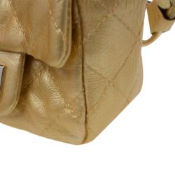 مملوكة مسبقًا Chanel Gold Quilted Leather Reissue 2.55 Limited Edition Ankle Bag
