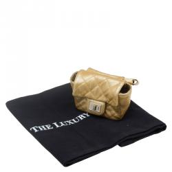 مملوكة مسبقًا Chanel Gold Quilted Leather Reissue 2.55 Limited Edition Ankle Bag