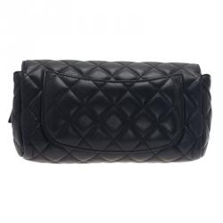 Pre Owned Chanel Black Quilted Leather Cosmetic Case