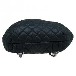 Pre Owned Chanel Black Quilted Iridescent Leather In the Mix Backpack