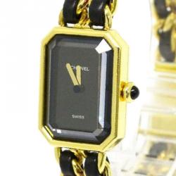 Chanel Black Gold-Plated Steel Premiere Rock Women's Wristwatch 20MM