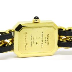 Chanel Black Gold-Plated Steel Premiere Rock Women's Wristwatch 20MM