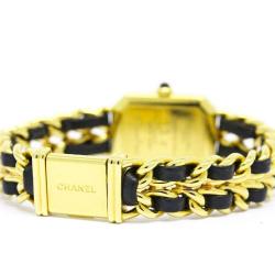 Chanel Black Gold-Plated Steel Premiere Rock Women's Wristwatch 20MM