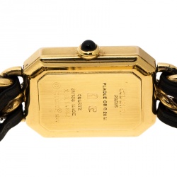 Chanel Black Gold-Plated Stainless Steel Premiere Women's Wristwatch 20MM