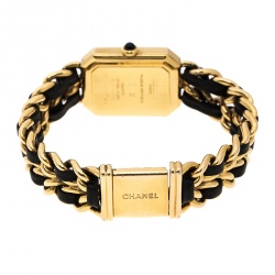 Chanel Black Gold-Plated Stainless Steel Premiere Women's Wristwatch 20MM
