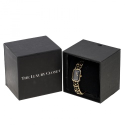Chanel Black Gold-Plated Stainless Steel Premiere Women's Wristwatch 20MM