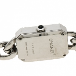 Chanel Black Stainless Steel and Diamond Premiere Chaine H3254 Women's Wristwatch 20 mm