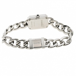 Chanel Black Stainless Steel and Diamond Premiere Chaine H3254 Women's Wristwatch 20 mm