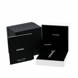 Chanel Black Stainless Steel and Diamond Premiere Chaine H3254 Women's Wristwatch 20 mm