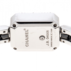 Pre Owned Chanel Black Diamonds Stainless Steel & Ceramic Premiere Mini Women's Wristwatch 15MM