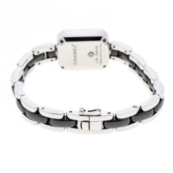 Pre Owned Chanel Black Diamonds Stainless Steel & Ceramic Premiere Mini Women's Wristwatch 15MM