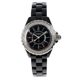 Pre Owned Chanel Black Ceramic J12 Women's Wristwatch 33MM