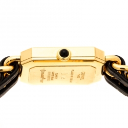 Chanel Black Gold Plated Stainless Steel Premiere Women's Wristwatch 20MM