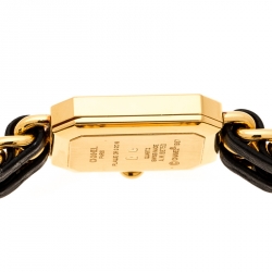Chanel Black Gold Plated Stainless Steel Premiere Women's Wristwatch 20MM