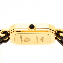 Chanel Black Gold Plated Stainless Steel Premiere Women's Wristwatch 20MM