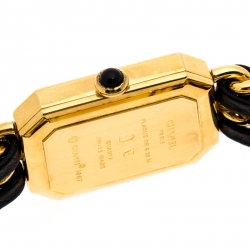 Pre Owned Chanel Black Gold Plated Stainless Steel Premiere Women's Wristwatch 20 mm