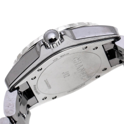 Chanel Grey Ceramic Stainless Steel Diamond J12 H3242 Women's Wristwatch 38 mm