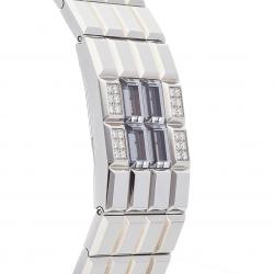 Pre Owned Chanel Silver Diamond Stainlesss Steel Chocolat H1340 Women's Wristwatch 24 MM