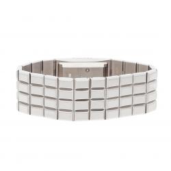 Pre Owned Chanel Silver Diamond Stainlesss Steel Chocolat H1340 Women's Wristwatch 24 MM