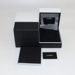 Pre Owned Chanel Silver Diamond Stainlesss Steel Chocolat H1340 Women's Wristwatch 24 MM