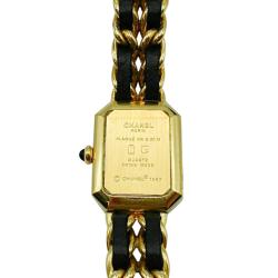 Pre Owned Chanel Black Gold Plated Stainless Steel Premiere Quartz Women's Wristwatch 20 MM
