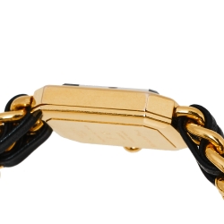 Chanel Black Gold Plated Stainless Steel Premiere Women's Wristwatch 20MM