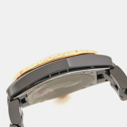 Chanel Black Ceramic Diamond J12 H2544 Women's Wristwatch 38 mm