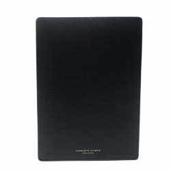 Pre Owned Charlotte Olympia Black Leather Feline iPad Mini Case