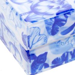 Pre Owned Charlotte Olympia Blue Ming Print Perspex Spider Pandora Box Clutch