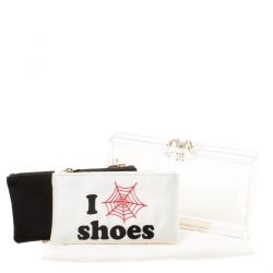 Pre Owned Charlotte Olympia Clear Perspex Chain Pandora Classic Box Clutch