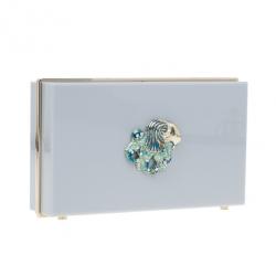 Pre Owned Charlotte Olympia Grey Zodiac Pandora Aquarius Clutch