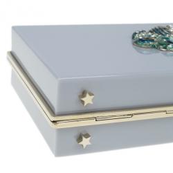 Pre Owned Charlotte Olympia Grey Zodiac Pandora Aquarius Clutch