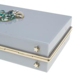 Pre Owned Charlotte Olympia Grey Zodiac Pandora Aquarius Clutch