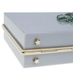 Pre Owned Charlotte Olympia Grey Zodiac Pandora Aquarius Clutch
