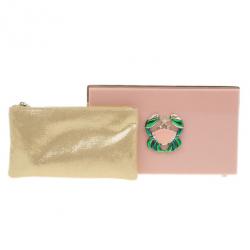 Pre Owned Charlotte Olympia Pink Zodiac Pandora Cancer Clutch