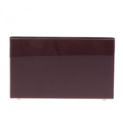 Pre Owned Charlotte Olympia Burgundy Zodiac Pandora Taurus Clutch